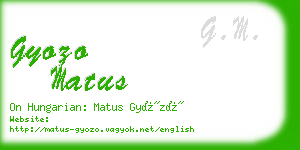 gyozo matus business card